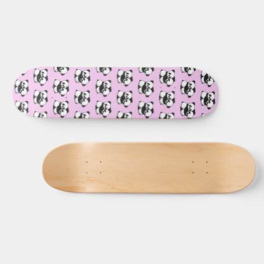 Pandas Hugging Skateboard (Horizontaal)