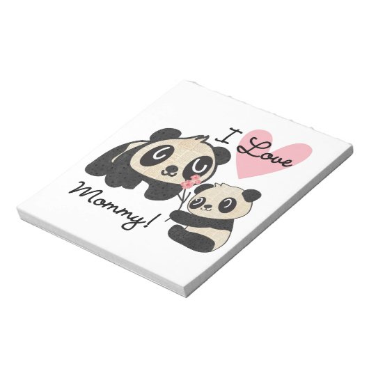Panda's I de Mama van de Liefde Notitieblok (Gedraaid)