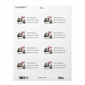 Panda's I houden van Mijn Nana Etiket (Full Sheet)