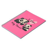 Panda's I houden van Mijn Nana Notitieboek (Linkerzijde)