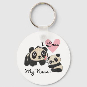 Panda's I houden van Mijn Nana Sleutelhanger
