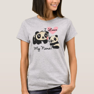 Panda's I houden van Mijn Nana T-shirt