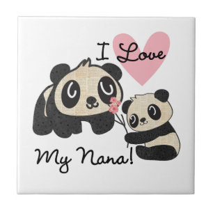Panda's I houden van Mijn Nana Tegeltje