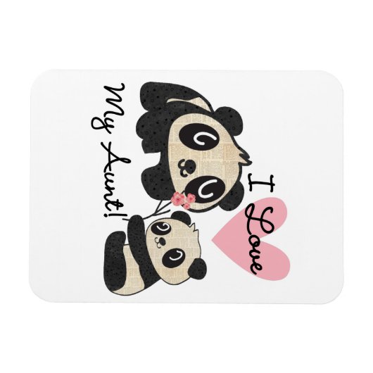 Panda's I houden van Mijn Tante Magneet (Horizontaal)