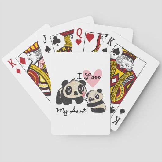 Panda's I houden van Mijn Tante Speelkaarten (Achterkant)