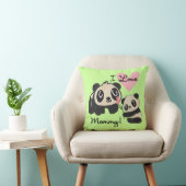 Pandas I Love mama Kussen (Stoel)