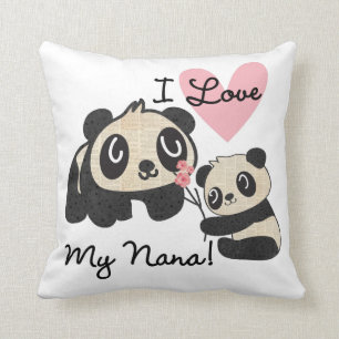 Pandas I Love My Nana Kussen