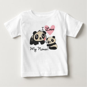 Pandas Ik hou van mijn oma baby jurk zonder mouwen