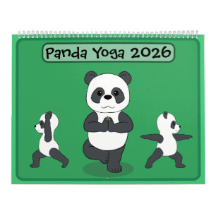 Panda's in Yoga Posities Kalender