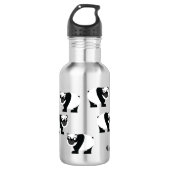 Pandas Kinder waterflacon met naam Waterfles (Voorkant)