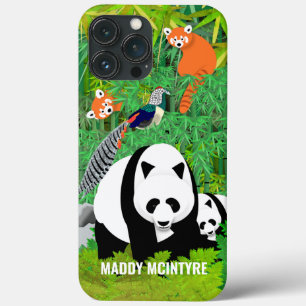 Pandas Lady Amherst's Pheasants Red Pandas Bamboo iPhone 13 Pro Max Hoesje