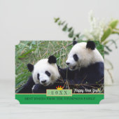 Panda's Love & Happy New Year ! Carte /Chine (Debout devant)