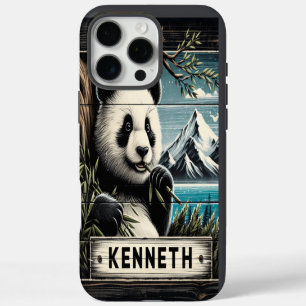 Panda's Mountain Vista: Bamboe Traktatie iPhone 16 Pro Max Hoesje