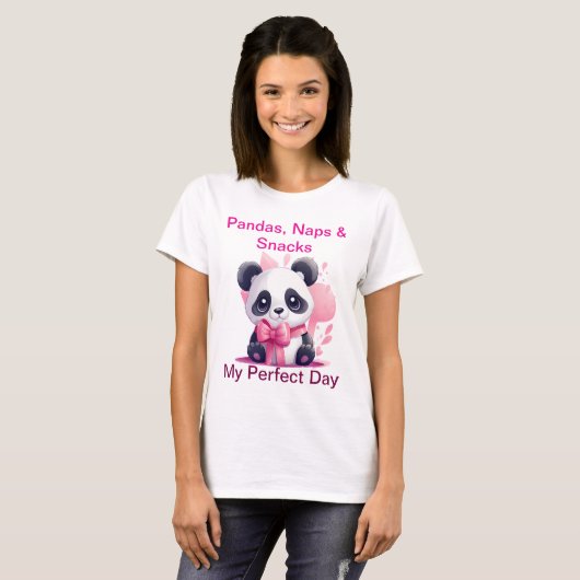 Pandas, Naps & Snacks - Amusant T-Shirt Panda Cute (Devant entier)
