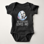 Panda's op de Maan 🐼  Mijn oma houdt van mij Romper (Voorkant)