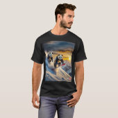 Panda's op snowboards ontwerp van Rich AMeN Gill T-shirt (Voorkant volledig)