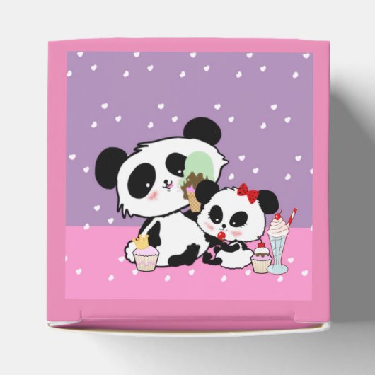 pandas " panda beren " - panda - beer baby " - kaw bedankdoosjes (Bovenkant)
