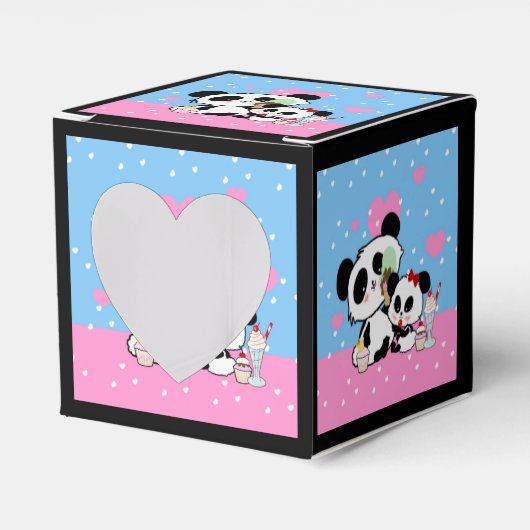 pandas " panda beren " - panda - beer baby " - kaw bedankdoosjes (Voorkant Zijde)