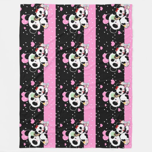 pandas " panda beren " - panda - beer baby " - kaw fleece deken (Voorkant)