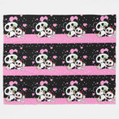 pandas " panda beren " - panda - beer baby " - kaw fleece deken (Voorkant (Horizontaal))