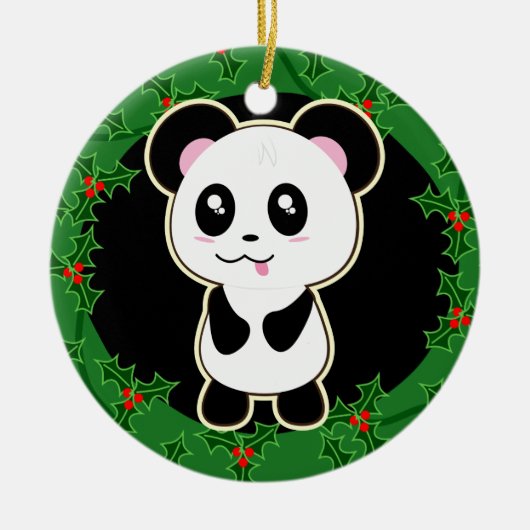 pandas " panda beren " - panda - beer baby " - kaw keramisch ornament (Voorkant)