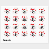 pandas " panda beren " - panda - beer baby " - kaw ronde sticker (Vel)