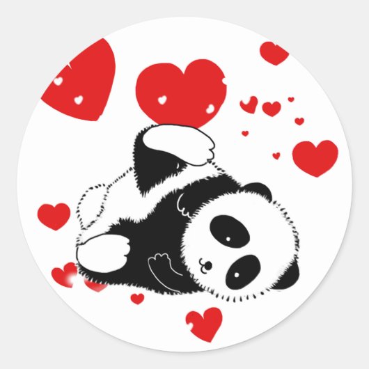 pandas " panda beren " - panda - beer baby " - kaw ronde sticker (Voorkant)