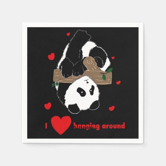 pandas " panda beren " - panda - beer baby " - kaw servetten (Voorkant)