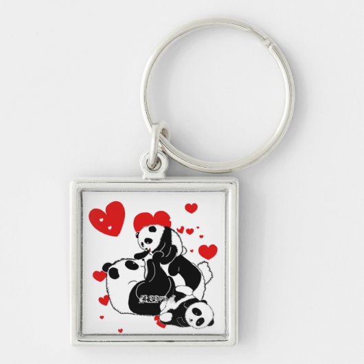 pandas " panda beren " - panda - beer baby " - kaw sleutelhanger (Voorkant)