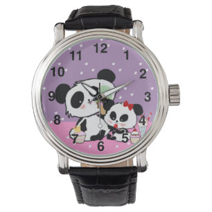panda's "panda beren" "panda beer baby" "kawaii pa horloge