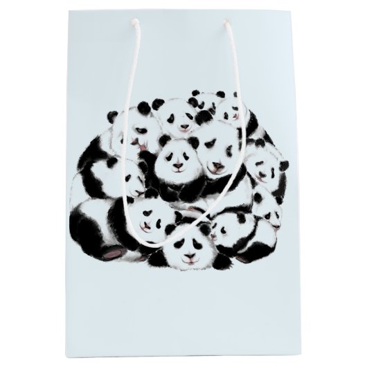 Pandas - Pandemisch - Big Hugs - Collectie Tekenin Medium Cadeauzakje (Voorkant)