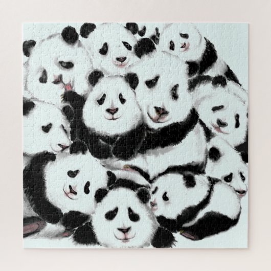 Pandas - Pandemisch - Big Hugs - Tekenend Collecti Legpuzzel (Verticaal)