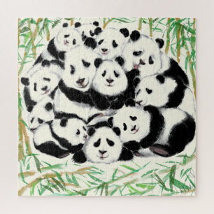 Pandas - Pandemisch - Big Hugs - Tekenend Collecti Legpuzzel
