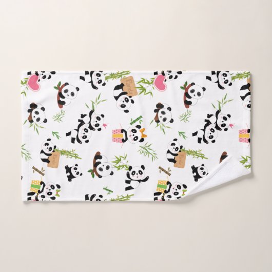 Panda's patroon bad handdoek (Handdoek)