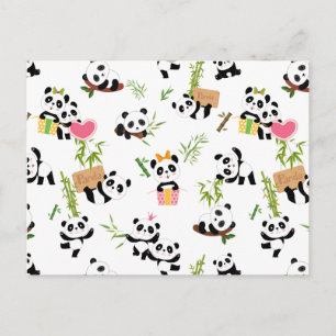 Panda's Patroon Briefkaart