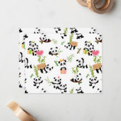 Panda's patroon notitiekaartje (Voorkant / Achterkant in situ)