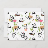 Panda's patroon notitiekaartje (Achterkant)