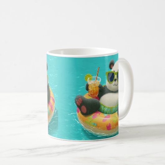 Panda's Poolside Chill Koffiemok (Voorkant rechts)