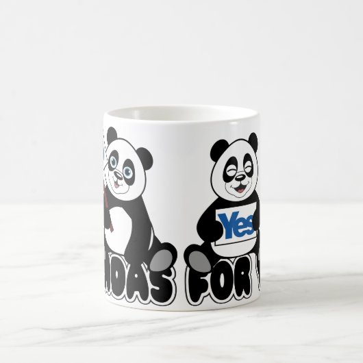 Pandas pour la tasse d'oui (Centre)