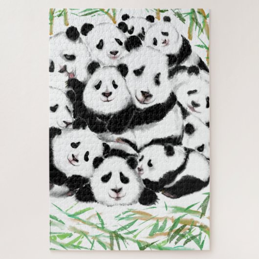 Panda's puzzel grappig (Verticaal)