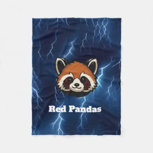 Pandas Rouge Couverture polaire personnalisée