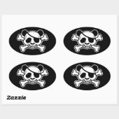 Panda's van Pandazance Ovale Sticker (Vel)