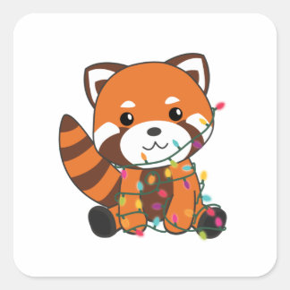 Pandas Vierkante Sticker
