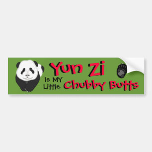 pandawelp, poot kopie, Yun Zi, Yun Zi, Dikke Bille Bumpersticker