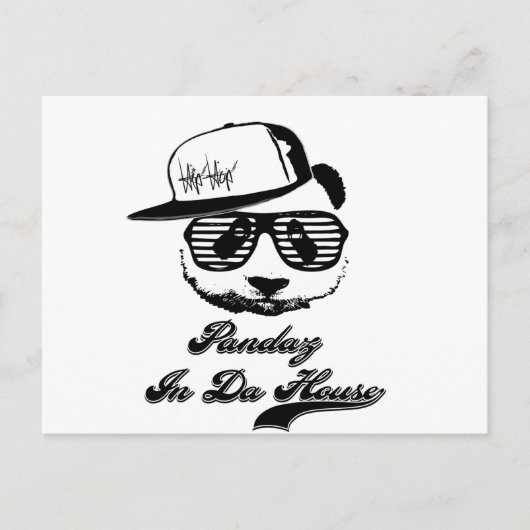 Pandaz in Da House. Ghetto panda Briefkaart (Voorkant)
