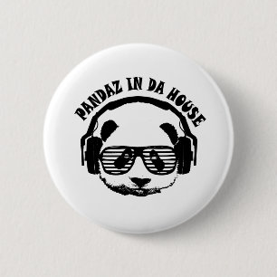Pandaz in Da House Ronde Button 5,7 Cm