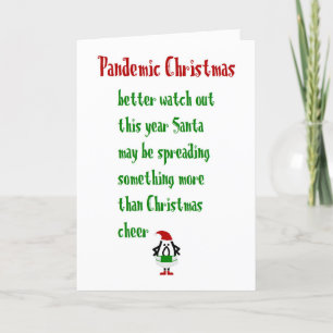 Pandemic Christmas Een grappig vrolijk kerstgedich Feestdagen Kaart