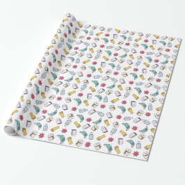 Pandemic Pattern Wrapping Paper Cadeaupapier
