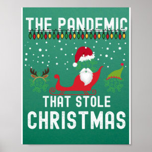 Pandemisch die kerstmis van 2022 op een lelijke ma poster