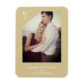 Pandemisch Modern Gold Prettige feestdagen Aangepa Magneet (Verticaal)